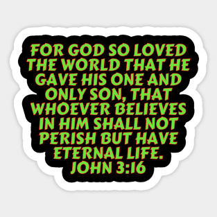 Bible Verse John 3:16 Sticker